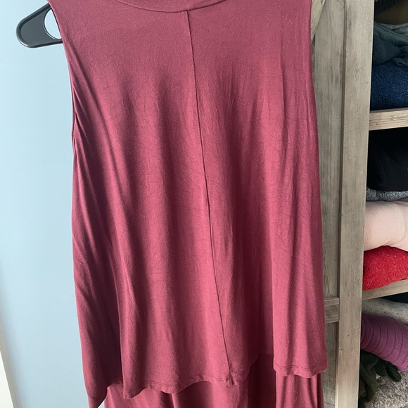 Agnes&Dora Tiered Tank, burgundy color, XL - Picture 2 of 4